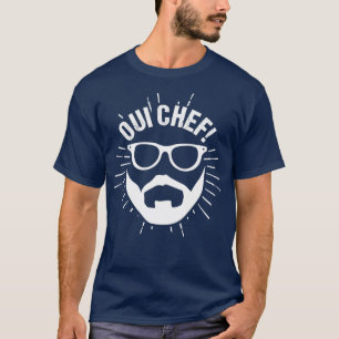 Oui Chef Bearded Chef Cuisine Restaurant 2 T Shirt