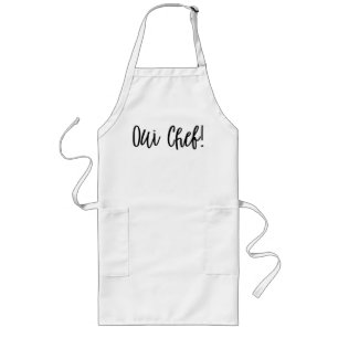 Oui Chef Fransk Chef's Apron Långt Förkläde