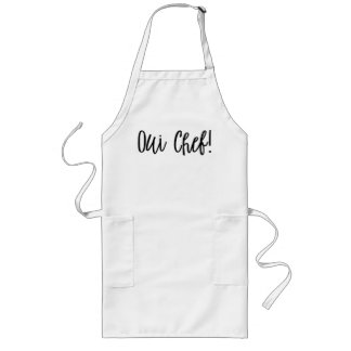 Oui Chef Fransk Chef's Apron Långt Förkläde