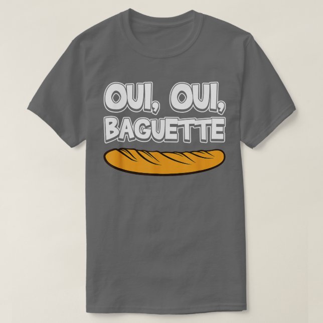 Oui Oui Baguette Coola Fransk Language Pride Novel T Shirt (Design framsida)