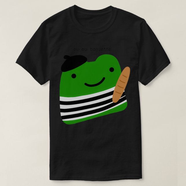 oui oui baguette fransk groda t shirt (Design framsida)