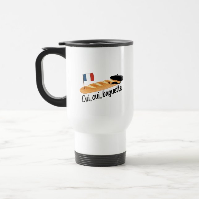 Oui Oui Baguette - Lustigt Fransk Food Resemugg (Vänster)