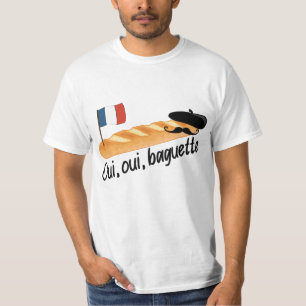 Oui Oui Baguette - Lustigt Fransk Food T Shirt