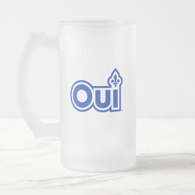 OUI Quebec-folkomröstning Frostat Ölglas (Vänster)