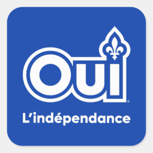 OUI Quebec-folkomröstning Fyrkantigt Klistermärke