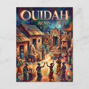 Ouidah Pythontemplet Benin Vykort
