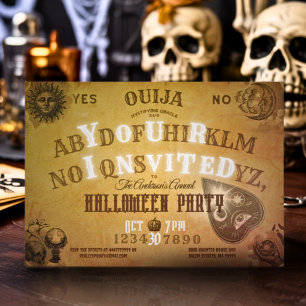 Ouija Ghost Vintage Gothic Wicked Spooky Party Boo Inbjudningar