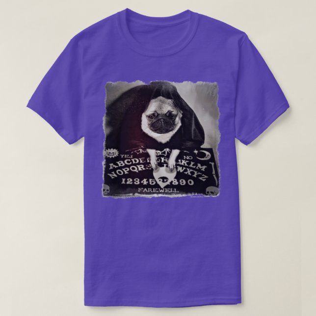 Ouija Pug T Shirt (Design framsida)