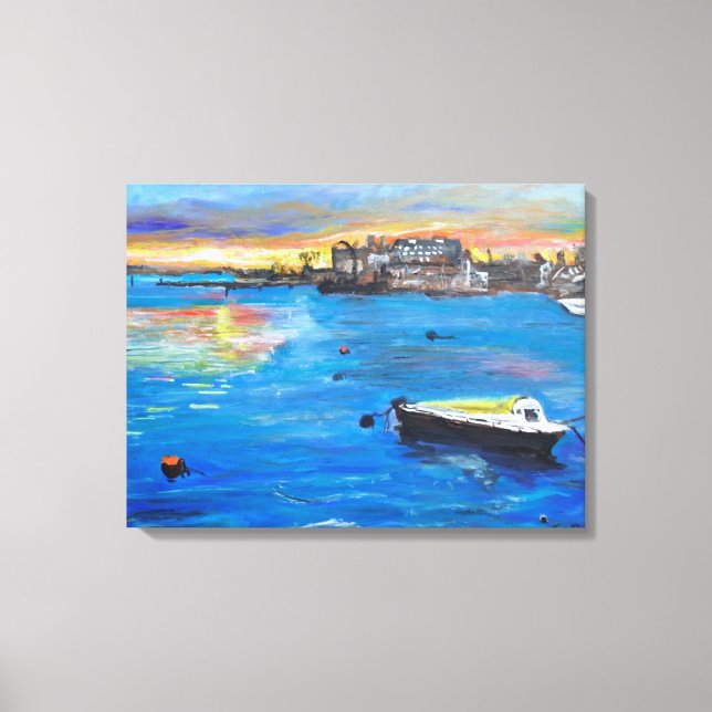 Oulton Broad-båtar Canvastryck (Framsida)