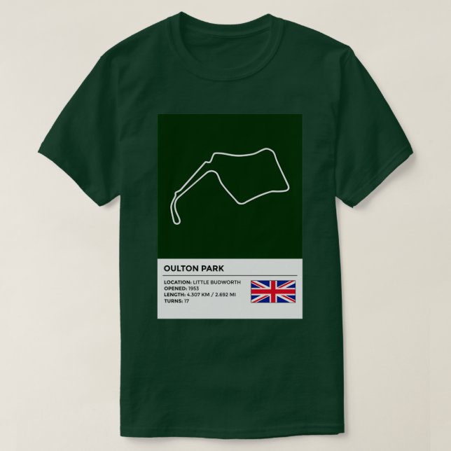 Oulton Park info T Shirt (Design framsida)