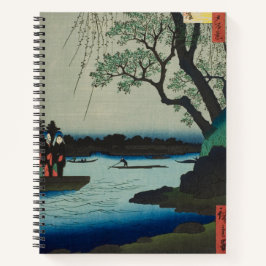 Oumaygashi - Vintage Japanska Edo River Scene