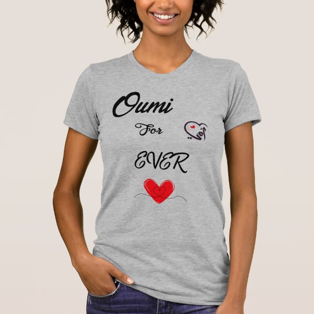 Oumi för aldrig-hjärtat t shirt (Framsida)