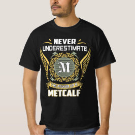 Ounderskatta Aldrig Kraften Hos En Metcalf T Shirt
