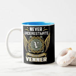 Ounderskatta Aldrig Kraften Hos En Vän Två-Tonad Mugg