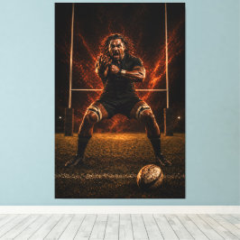Oupphörlig dominans – Rugby Power Canvastryck