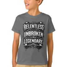 Oupphörlig obesegrad legendär barn T-shirt
