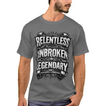 Oupphörlig obruten legendarisk t-shirt