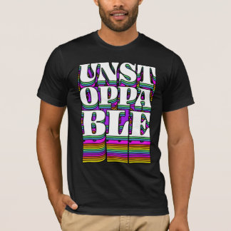 Oupphörlig Retro-Tryck T-Shirt – Motiverande