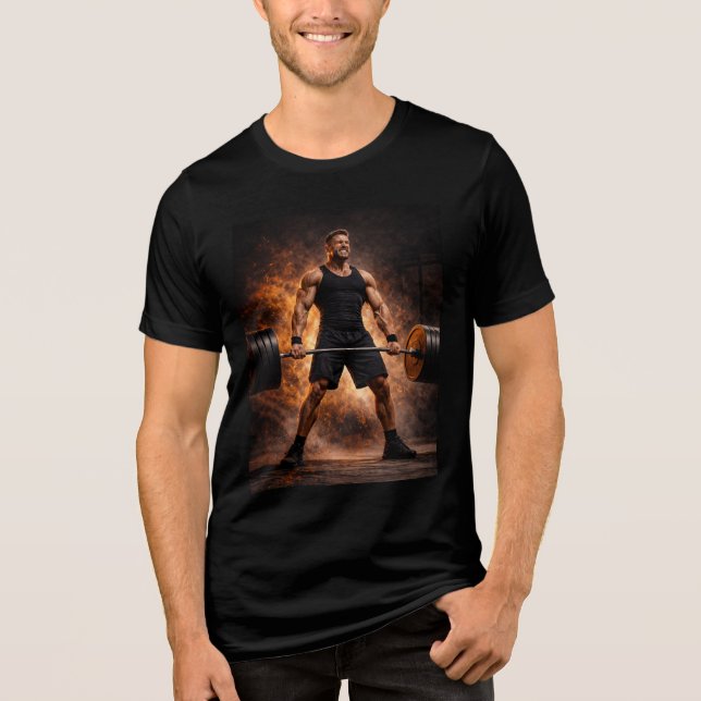Oupphörlig Styrka – Tung Dödlift Kraft T-Shirt (Framsida)