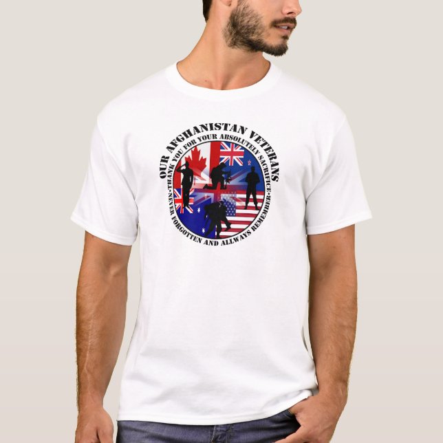 Our Afghanistan Veterans 5 Nations T-shirt (Framsida)