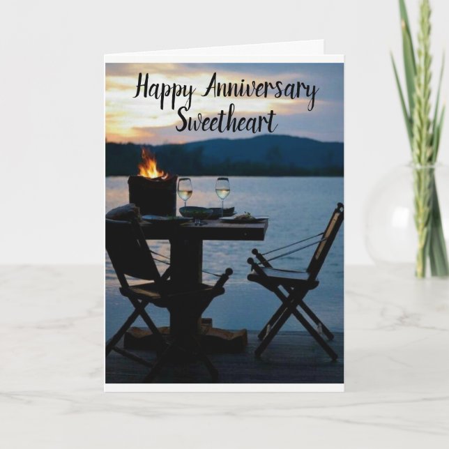 "OUR ANNIVERSARY" CELEBRATE SJÖ STIL KORT (Framsida)