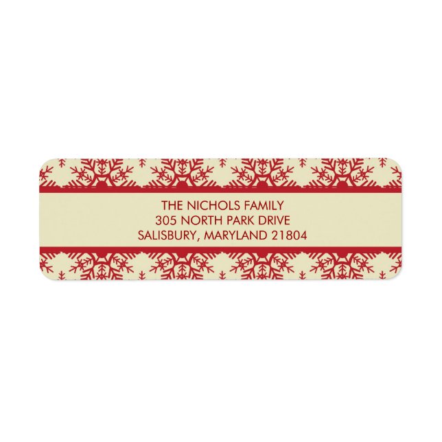 Our Christmas Card Address Labels Returadress Etikett (Framsidan)