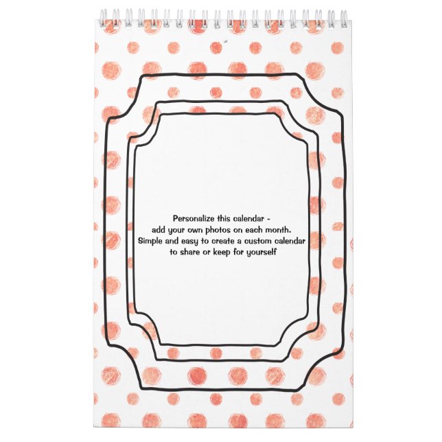 Our Family Customizable Calendar Kalender (Baksida)