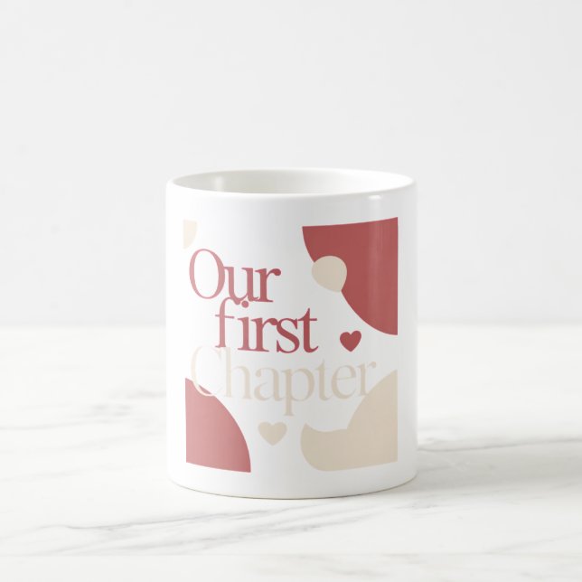Our First Chapter – Minimal Valentine's Day Quote Kaffemugg (Center)