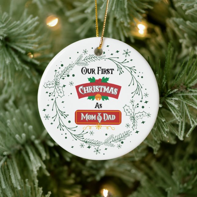 Our First Christmas as Mom & Dad Ornament (Träd)