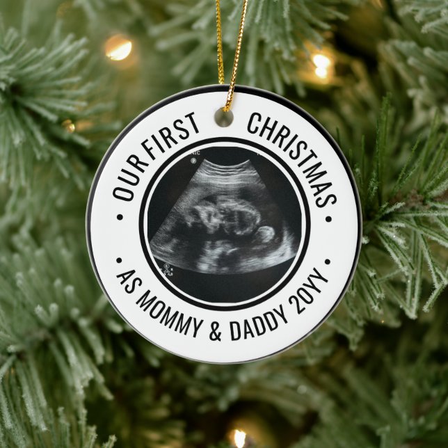 Our First Christmas as Parents Ultrasound Julgransprydnad Keramik (Träd)