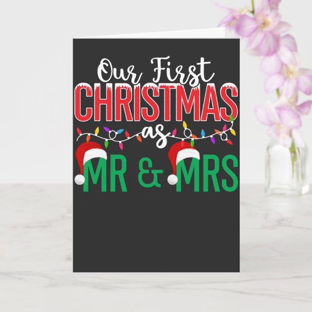Our First Christmas Folded Greeting Card Kort (Orkide)