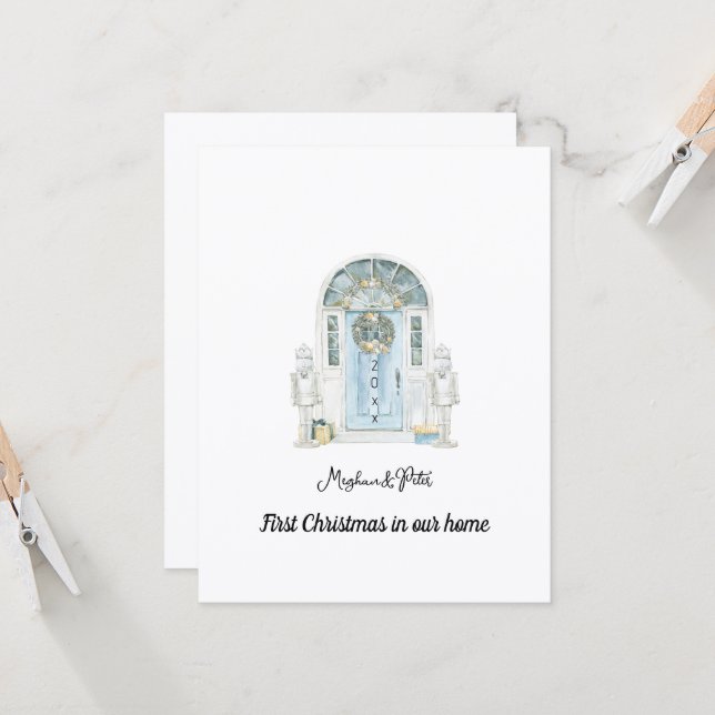 Our First Christmas in Our New Home Card (Fram/Back In Situ)