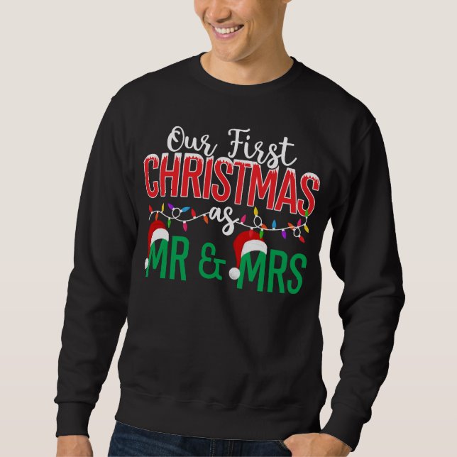 Our First Christmas Men's Sweatshirt (Framsida)