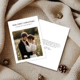 Our First Christmas | Newlywed Romantic Photo Julkort