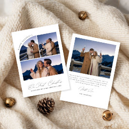 Our First Christmas Script Winter Mountain 4 Photo Julkort