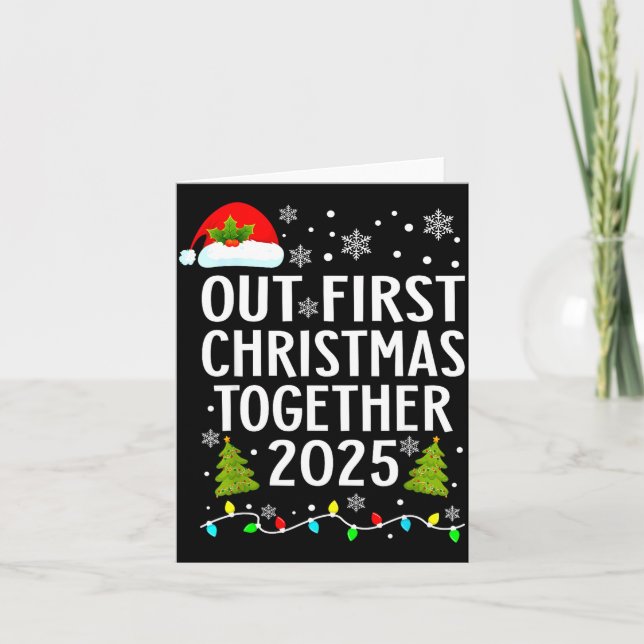Our First Christmas Together 2025 Matching Christm Kort (Framsida)
