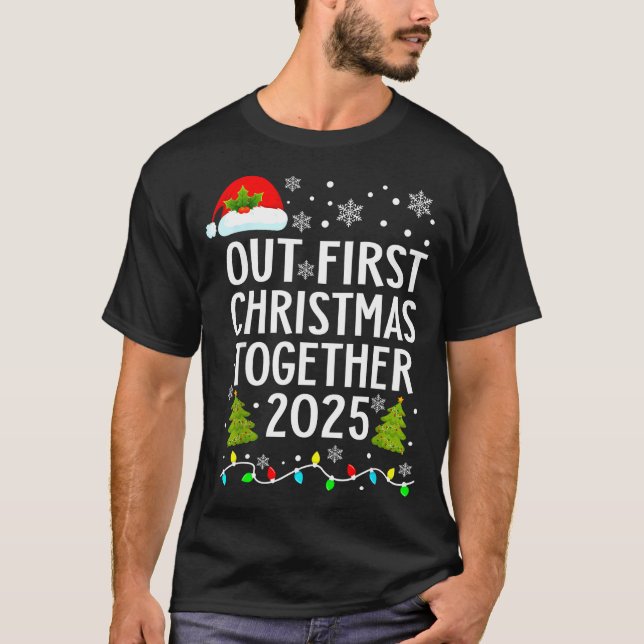 Our First Christmas Together 2025 Matching Christm T Shirt (Framsida)
