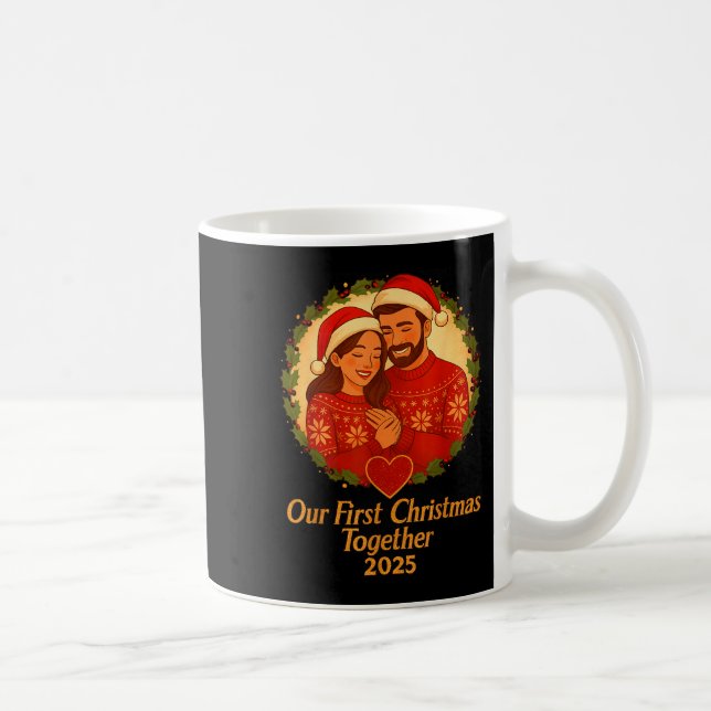 Our First Christmas Together 2025 Matching Couple  Kaffemugg (Höger)