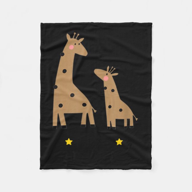 Our First Father's Day 2026, Funny Giraffe Gift Da Fleecefilt (Framsidan)