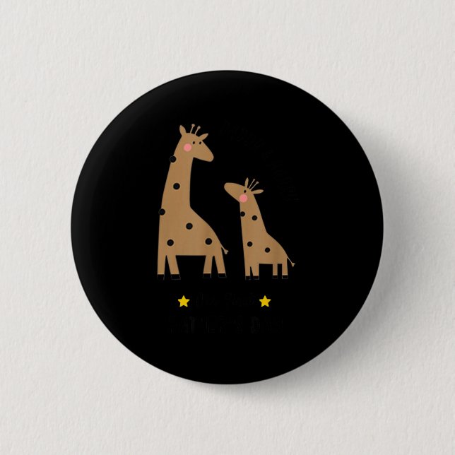 Our First Father's Day 2026, Funny Giraffe Gift Da Knapp (Framsida)