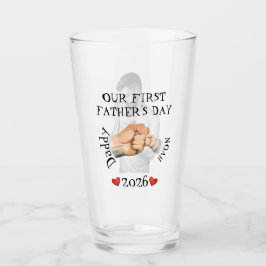 Our First Fathers Day Custom Photo Fist Bump Glaskopp