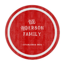 Our First Home Housewarming Typography Red White 