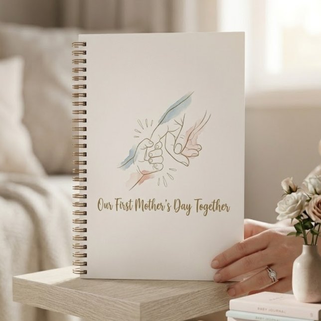 Our First Mother's Day Together Notebook - Minimal Anteckningsbok (Skapare uppladdad)