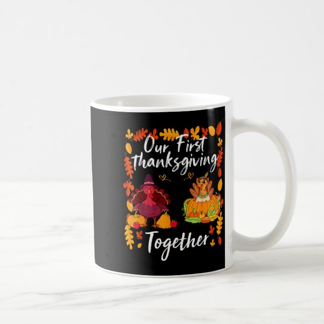 Our First Thanksgiving Together Matching Couple  Kaffemugg (Höger)