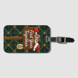 Our First Year Together 2025 Wooden Sign Bagagebricka