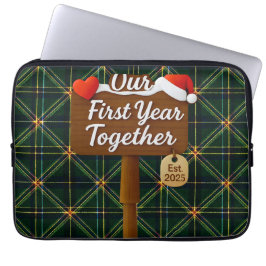 Our First Year Together 2025 Wooden Sign Laptop Fodral