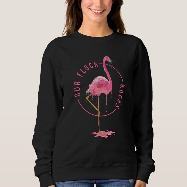 Our Flock Rocks Mother's Day Women Meting Pink Fla T Shirt (Framsida)