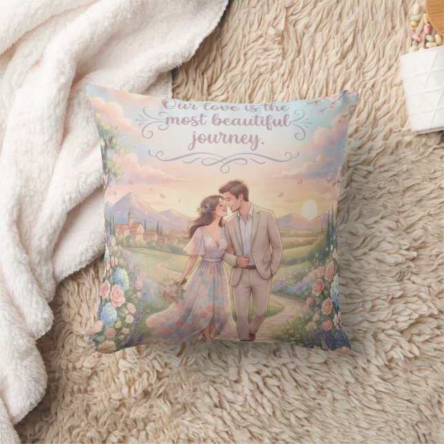 Our Future Beautiful Journey Throw Pillow | Romant Kudde (Filt)