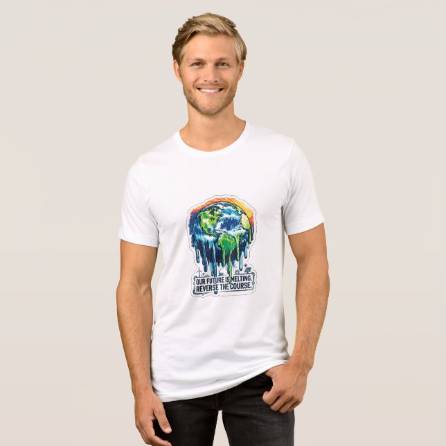 Our Future is Melting | Global Warming Awareness T Shirt (Framsida Full)