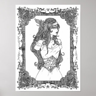 our goddess athena print poster
